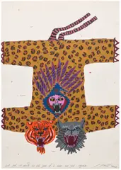 Jordy Kerwick, Untitled, 2021, felt-tip pen and oil pastel on paper