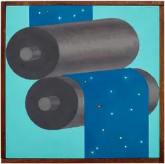 Galaxy Press by Emily Furr, 2021, oil and acrylic on board, in artist's frame, sold Oct 2025