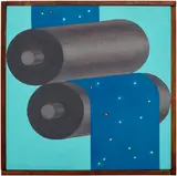 Emily Furr, Galaxy Press, 2021, oil and acrylic on board, in artist's frame