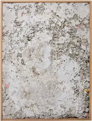Oscar Tuazon, Papercrete, 2010, paper, concrete, cloth and wood, in artist's frame