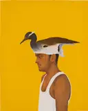 Ali Kazim, Untitled (Bird Hunter Series), 2024, watercolour pigments on paper
