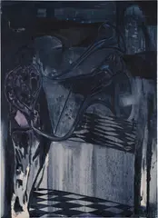 He So Blue by Andrew Pierre Hart, 2024, oil on canvas, offered Feb 2025