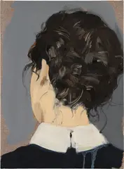Gideon Rubin, White Collar, 2024, oil on linen mounted on board