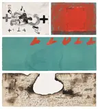 Llull~Tàpies (G. 1035-1059) by Antoni Tàpies, 1985, The complete special set of one monotype and 24 etchings, some with carborundum, resins or collage (23 in colours), on A, offered Jan 2025