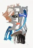 Roy Lichtenstein, The Mask, from Brushstroke Figures Series (C. 227), 1989, Lithograph, waxtype, woodcut and screenprint in colours with collage, on Saunders Waterford paper, with full margins