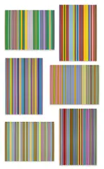 Series 2 by Gene Davis, 1969, The complete set of six screenprints in colours, on canvas laminated to board (as issued), the full sheets loose (as iss, sold Jan 2025