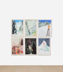 Zermatt (D1) by Peter Doig, 2022, The complete set of six giclée prints in colours, on cotton smooth rag paper, the full sheets, sold Jan 2025