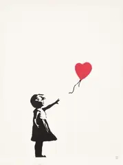 Banksy, Girl with Balloon, 2004, Screenprint in colours, on wove paper, with full margins