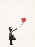 Girl with Balloon by Banksy, 2004, Screenprint in colours, on wove paper, with full margins, sold Jan 2025