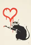 Love Rat by Banksy, 2004, Screenprint in colours, on wove paper, with full margins, sold Jan 2025