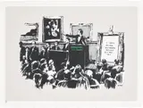 Morons by Banksy, 2006, Screenprint in colours, on Arches 88 paper, with full margins, sold Jan 2025