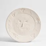 Pablo Picasso, Visage aux feuilles (Face with Leaves) (A.R. 323), 1956, White earthenware round dish