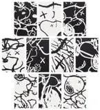 Kaws, MAN'S BEST FRIEND, 2016, The complete set of ten screenprints, on Saunders Waterford High White paper, the full sheets