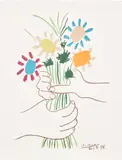 Pablo Picasso, Bouquet de fleurs (Bunch of Flowers) (C. 130), 1958, Lithograph in colours, on Arches paper, with full margins