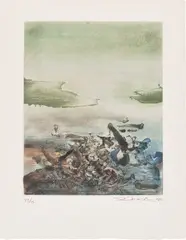 Zao Wou-ki, Untitled (Å. 246A), 1974, Etching and aquatint in colours, on wove paper, with full margins
