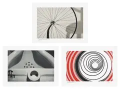 Elaine Sturtevant, Duchamp Triptych, from Sequences, 1998, The complete set of three prints including two grano-lithographs and one screenprint in colours, on Rives Rag paper, with full margins
