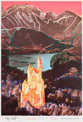 Neuschwanstein by Andy Warhol, 1987, Offset lithographic poster with screenprint in colours, on Varick rag paper, with full margins, sold Jan 2025