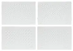 Io son venuto al punto dela rota (I Came to the Point of the Wheel) by Enrico Castellani, 1993, The complete set of four embossings, on Sicars handmade paper, the full sheets loose (as issued), with text by Dante Ali, sold Jan 2025