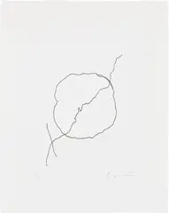 Lucio Fontana, Untitled, from l'épée dans l'eau: Lucio Fontana, dix eaux-fortes (The Sword in the Water: Lucio Fontana, Ten Etchings) (R. & R. E-7), 1962, Etching, on wove paper, with full margins