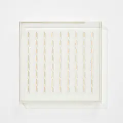Sérvulo Esmeraldo, Excitable (E7113), 1971, Multiple comprising nails, string, wooden sticks and acrylic on panel