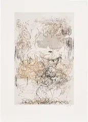 Joan Mitchell, Sunflower VII, 1972, Etching and aquatint in colours, with Chine-collé to Arches paper, with full margins