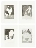 Elisabeth Frink, The Canterbury Tales I: three plates; and The Canterbury Tales II: thirteen plates (W. 28-30a; 60-62; 65-70; 72; 74-76), 1970; and 1972, Sixteen etching and aquatints (from two portfolios), on J Barcham Green paper, with full margins