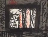 Howard Hodgkin, Sand (H. 70), 1983, Lithograph with hand-colouring in watercolour, on Arches mould-made paper, the full sheet