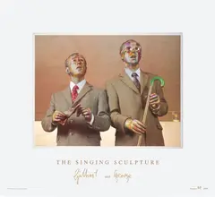 Gilbert&George, The Singing Sculpture 1969-91, 1993, Relief print in colours, on aluminium foil (Dufex) flush-mounted to museum board, with screenprint, with full margins