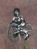 Portrait of George Dyer Riding a Bicycle (Large) (Q1A) by Francis Bacon, 1966/2015, Giclée print in colours, flush-mounted to aluminum support (as issued), sold Jan 2025