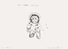 Tracey Emin, Space Monkey, 2009, Polymer-gravure etching, on wove paper, with full margins