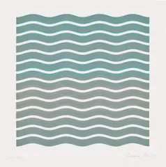 Bridget Riley, Coloured Greys (2) (S. 17, T. & G. 18), 1972, Screenprint in colours, on wove paper, with full margins