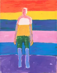 Katherine Bradford, Person with Colors, 2024, Screenprint in colours, on Somerset Satin paper, the full sheet