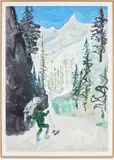 Peter Doig, Couloir, from Zermatt (D1-1), 2022, Giclée print in colours, on cotton smooth rag paper, the full sheet