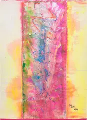Frank Bowling, IMMA Visit 2017, 2018, Archival pigment print in colours, on cotton photo rag paper, the full sheet