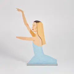 Dancer 2 (cutout edition) (S. 705) by Alex Katz, 2020, Shaped aluminium multiple with archival inkjet print in colours on both sides, mounted on an aluminium base, sold Jan 2025