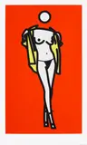 Julian Opie, Woman Taking Off Man's Shirt, 2003, Screenprint in colours, on wove paper, with full margins