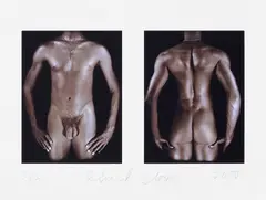 Chuck Close, Untitled (In Honor of Peter Hujar), from 1989: A Portfolio Honouring Artists Lost to AIDS, 2000, Two Iris digital prints in colours, printed on one sheet of wove paper, with full margins