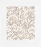 Rachel Whiteread, Herringbone Floor, 2001, Laser-cut Finnish birch plywood relief, mounted to white museum board with window-mount (as issued)