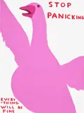 David Shrigley, Stop Panicking, 2021, Screenprint in colours with varnish overlay, on Somerset Satin paper, the full sheet