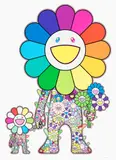 Takashi Murakami, Flower Parent and Child, 2020, Screenprint in colours, on wove paper, with full margins