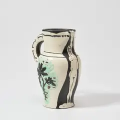 La source (The Source) (A.R. 225) by Pablo Picasso, 1954, White earthenware turned pitcher painted in colours, with engraving and partial brushed glaze, sold Jun 2025