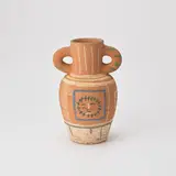 Pablo Picasso, Vase au décor pastel (Vase with Pastel Decoration) (A.R. 190), 1953, Red earthenware turned vase with pastel additions in colours
