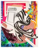 Frank Stella, Moby Dick, from The Waves (A. & K. 194), 1989, Screenprint, lithograph and linocut in colours with hand-colouring, marbling and collage, on T.H. Saunders and Somerset papers, the full sheet