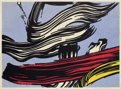 Brushstrokes (C. 45) by Roy Lichtenstein, 1967, Screenprint in colours, on off-white wove paper, with full margins, sold Jun 2025