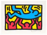 Keith Haring, Untitled: one print (L. p. 74), 1987, Lithograph in colours, on BFK Rives paper, with full margins