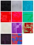Andy Warhol, Flash - November 22, 1963 (F. & S. 32-42), 1968, The complete set of 11 screenprints in colours, on wove paper, the full sheets, with colophon and Teletype text pages, accompanied by the original linen-covered boards screenprinted in silver and Plexiglas case