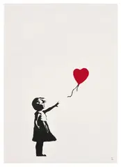 Girl with Balloon by Banksy, 2004, Screenprint in colours, on wove paper, with full margins, sold Jun 2025