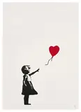 Banksy, Girl with Balloon, 2004, Screenprint in colours, on wove paper, with full margins