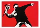 Banksy, Love Is In The Air, 2003, Screenprint in colours, on wove paper, with full margins