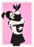 Banksy, Bomb Love, 2003, Screenprint in colours, on wove paper, the full sheet